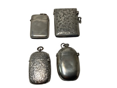 Lot 70 - Four Victorian and later silver Vesta cases various (4)