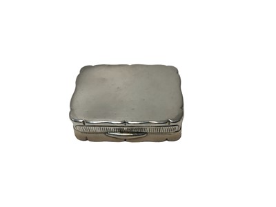 Lot 79 - Victorian silver Vesta case odcSnuff box form with striker to front ( Birmingham 1892) 51 x 38 mm