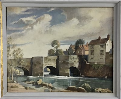 Lot 31 - Richard Stone, oil on canvas, River scene signed and dated 1970, 40cm x 50cm, framed