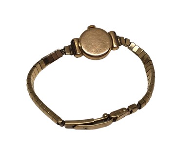 Lot 91 - 1950s Omega 9ct gold wristwatch on 9ct gold bracelet