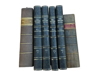 Lot 1615 - Robert John Thornton - The British Flora illustrated with numerous tables and dissections,  uncoloured engravings, 1812, 4 (of five volumes) and other antiquarian