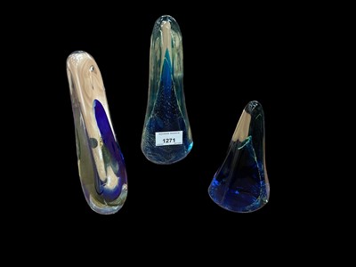 Lot 1271 - Three large Mdina three sided Obelisks