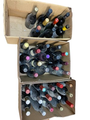 Lot 389 - Thirty eight assorted bottles of wine, red, white and sparking, various