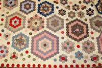 Lot 3061 - Mid-19th century hand stitched patchwork quilt...