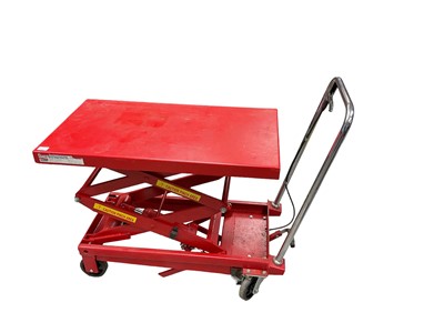 Lot 1001 - Sealey Hydraulic platform truck 400kg high lift