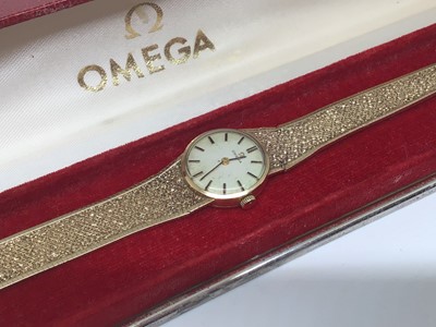 Lot 309 - 1970s Omega 9ct gold ladies wristwatch, in original box