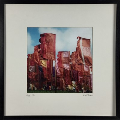 Lot 362 - Karl Thomas contemporary photographic print- Flags, signed and numbered 2 of 10, in glazed frame