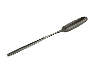 Lot 46 - George III silver double-ended marrow scoop (London 1776), 23cm long