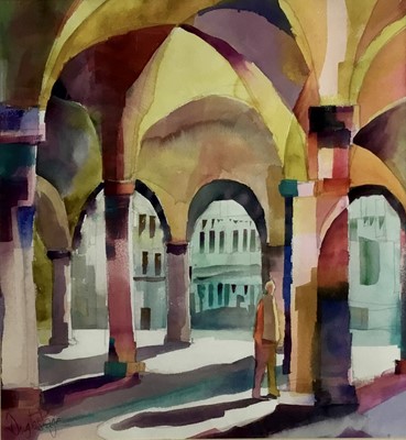 Lot 46 - Douglas Page, watercolour, signed, 47.5cm x 44cm, in glazed frame