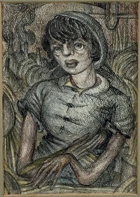 Lot 2 - Fay Pomerance (1912-2001) pastel - ‘Eve of the Whirling Mills’, 35cm x 25cm, in glazed frame