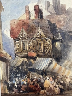 Lot 68 - Attributed to William Hull (1820-1880) - London Hall, 15 x 11cm, mounted