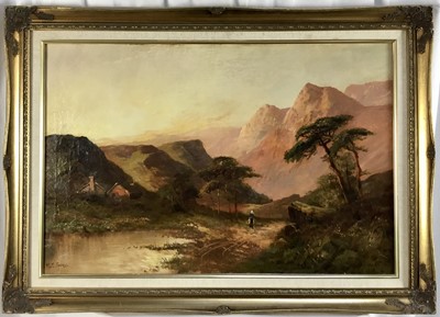 Lot 71 - M D Ansell, British 19th century, oil on canvas, Highland path, signed, 50cm x 75cm in gilt frame