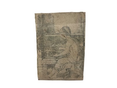 Lot 94 - Attributed to Girolamo Francesco Maria Mazzola Parmingianino (1503-1540) etching, untitled, 8 x 5.5cm
