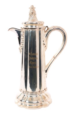 Lot 253 - Large Victorian electro - plated communion flagon