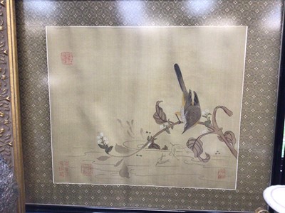 Lot 28 - Pair of Chinese paintings on silk