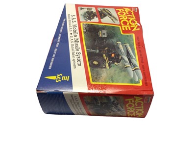 Lot 92 - Palitoy Action Man Action Force Z Force Rapid Fire Motor Cycle & Quarrel, plus S.A.S Mobile Missile System, all boxed with original internal packaging (x3) (4 total)
