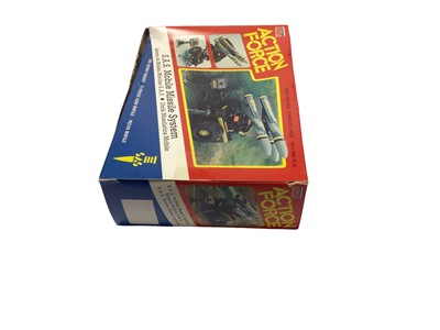 Lot 92 - Palitoy Action Man Action Force Z Force Rapid Fire Motor Cycle & Quarrel, plus S.A.S Mobile Missile System, all boxed with original internal packaging (x3) (4 total)