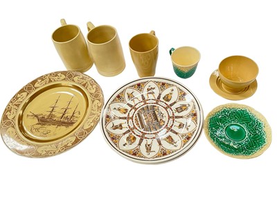 Lot 151 - Two Wedgwood mugs, designed by Keith Murray, and other items