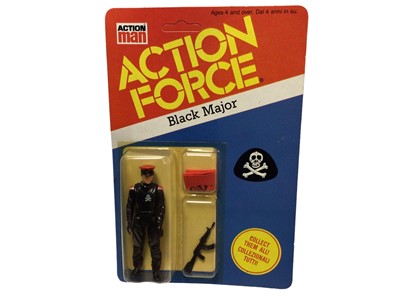 Lot 95 - Palitoy Action Man Action Force Black Major, on unpunched card with blister pack (1)