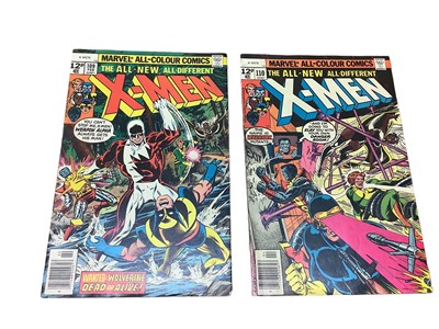 Lot 20 - Marvel Comics X-Men #109 & 110 (1978) (UK Price Variant) - First appearance of Vindicator (aka Guardian, called Weapon Alpha here - Alpha Flight)  Phoenix joins the X-Men, Warhawk appearance.