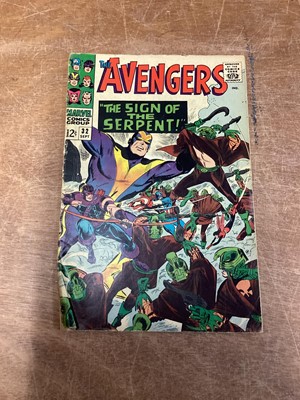 Lot 35 - Eleven Marvel Comics The Avengers #32 #40 #45 #48 (Key Issue) #49 (Key Issue) #58 #59 #62 #63 #64 #65 (1960's) (UK and American Price Variant)   First appearance and origin of the third Black Knigh...