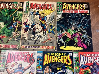 Lot 35 - Eleven Marvel Comics The Avengers #32 #40 #45 #48 (Key Issue) #49 (Key Issue) #58 #59 #62 #63 #64 #65 (1960's) (UK and American Price Variant)   First appearance and origin of the third Black Knigh...