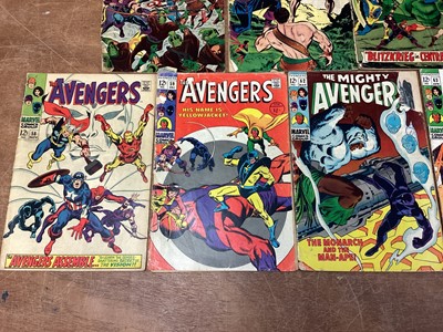 Lot 35 - Eleven Marvel Comics The Avengers #32 #40 #45 #48 (Key Issue) #49 (Key Issue) #58 #59 #62 #63 #64 #65 (1960's) (UK and American Price Variant)   First appearance and origin of the third Black Knigh...