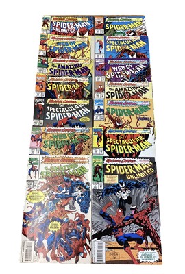 Lot 47 - Marvel Comics Spider-Man "Maximum Carnage" complete storyline part 1 - 14, 1993 (American price variants). Part 2 back and front cover is detached. (14)