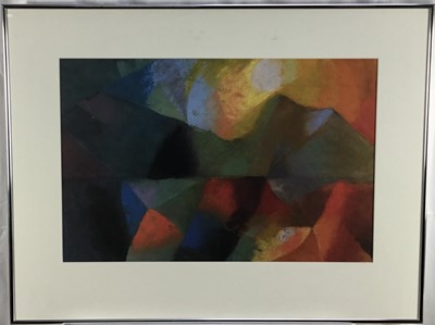 Lot 599 - Auguste Macke print, Colour Compositon, 39cm x 59cm, in glazed frame together with a print after Pablo Picasso, ‘Violine e chitarra’, 68cm x 56cm (framed, glass missing) (2)