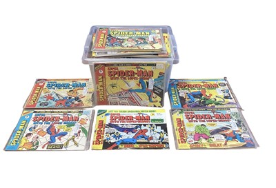 Lot 85 - Marvel Comics Super Spider-Man weekly, issues #158 - #310 (1976 to 1979). Approximately 150 magazines.