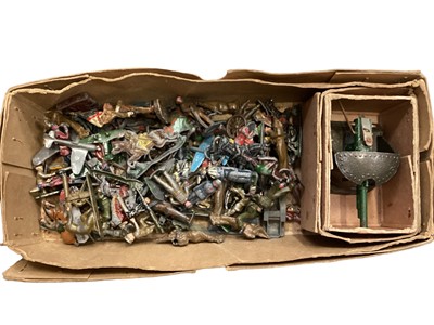 Lot 2036 - Lot lead soldiers and tinplate toys including cars