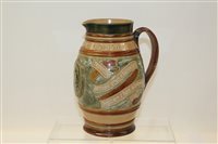 Lot 2015 - Victorian Doulton Lambeth stoneware jug,...