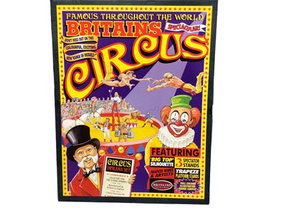 Lot 1849 - Britains Circus Diorama Set including Big Top Silhouete, 3 spectator Stands, Trapeze Wires & Artists & Trapeze Platform Stands, boxed (slightly compressed) No.08665 (1)
