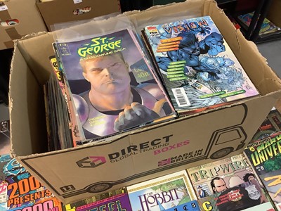 Lot 606 - Large group of mixed independent comics, to include Vertigo Comics Sandman, Guality Comics Sam Slade RoboHunter, First Comics, Valiant Comics, Epic Comics the Tomb of Dracula, Eagle Comics and many...