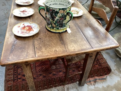 Lot 1405 - 19th century French fruitwood  farm house table