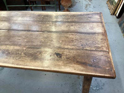 Lot 1405 - 19th century French fruitwood  farm house table