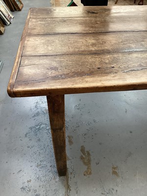 Lot 1405 - 19th century French fruitwood  farm house table