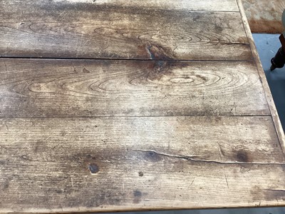 Lot 1405 - 19th century French fruitwood  farm house table
