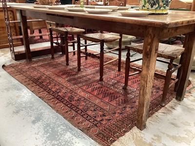 Lot 1405 - 19th century French fruitwood  farm house table