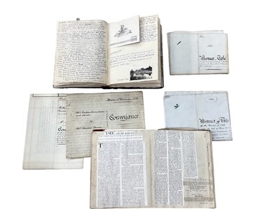 Lot 1465 - Group of various indentures, work books and letters, 17th century and later