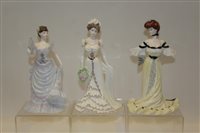 Lot 2062 - Three Coalport limited edition figures -...