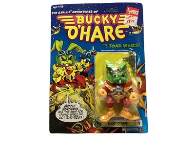 Lot 118 - Hasbro (c1990) The S.P.A.C.E.  (Sentient Protoplasm Against Colonial Enchroachment) Adventure of Bucky O'Hare....The Toad Wars! Bucky O'Hare, on punched card with bubblepack no.7281 (1)