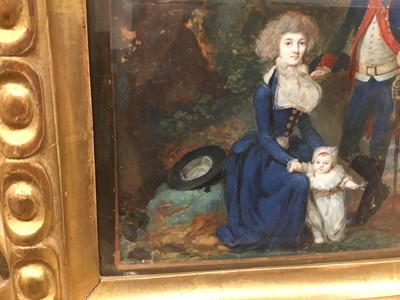 Lot 910 - Jean Antoine Laurent (1763-1832), miniature watercolour on ivory