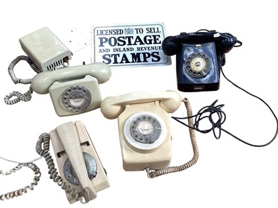 Lot 2415 - Two boxes of assorted vintage telephones and related equipment