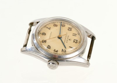 Lot 725 - 1940s Rolex Oyster Speedking Precision stainless steel wristwatch, numbered 630385 and 5056