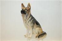 Lot 2077 - Beswick fireside figure of an Alsatian dog,...