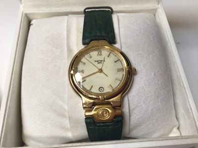 Lot 134 - Gucci gold plated ladies wristwatch with interchangeable bezels, boxed, together with a group of other wristwatches