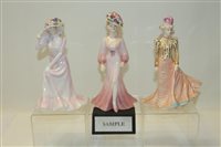 Lot 2080 - Collection of six Coalport limited edition...