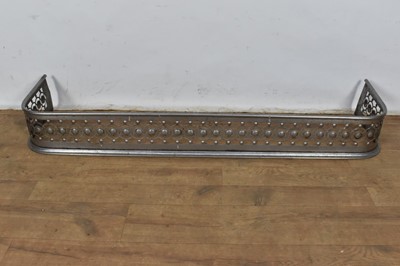 Lot 1260 - Early 19th century pierced steel fender, 121cm wide
