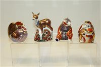 Lot 2087 - Four Royal Crown Derby Imari paperweights -...